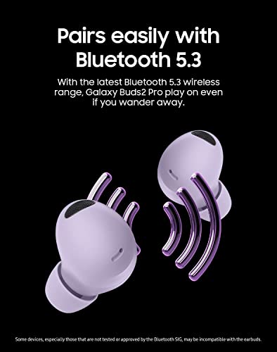 SAMSUNG Galaxy Buds 2 Pro True Wireless Bluetooth Earbuds, Noise Cancelling, Hi-Fi Sound, 360 Audio, Comfort Fit In Ear, HD Voice, Conversation Mode, IPX7 Water Resistant, US Version, Graphite