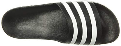 adidas Unisex Adilette Aqua Slides Sandal, Core Black/White/Core Black, 9 US Men