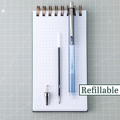 PILOT Pen 30000 The Better Ball Point Pen Refillable & Retractable Ballpoint Pens, Fine Point, Black Ink, 12-Pack