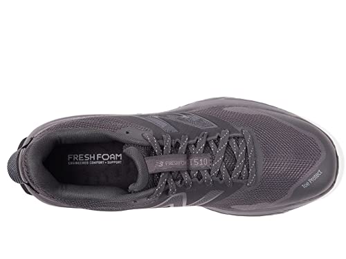 New Balance Men's Fresh Foam 510 V6 Trail Running Shoe, Black/Grey Matter/Magnet, 9 X-Wide