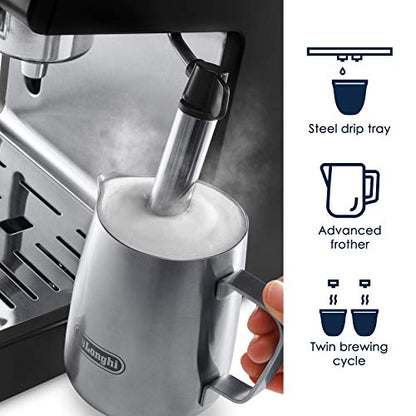 De'Longhi ECP3420 Bar Pump Espresso and Cappuccino Machine, 15", Black