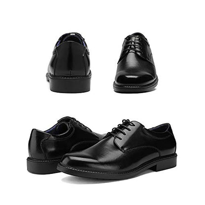 Bruno Marc Men's Downing-02 Black Leather Lined Dress Oxford Shoes Classic Lace Up Formal Size 8 M US