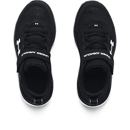 Under Armour boys Pre School Assert 9 Alternate Closure Sneaker, Black/White, 3 Little Kid US