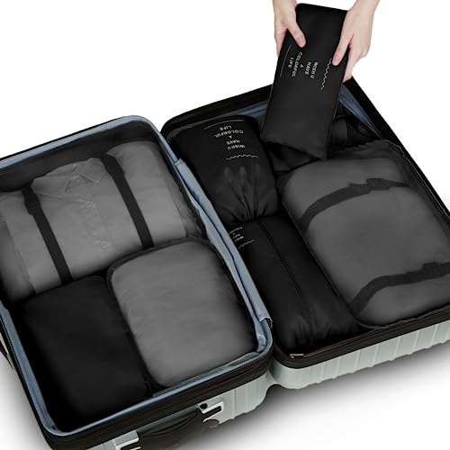 GRANNY SAYS 8 Set Packing Cubes for Carry on Suitcase, Travel Bags Organizer for Luggage, Suitcase Organizer Bags Set, Travel Packing Cubes Luggage Organizer, Travel Essentials Travel Bag