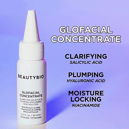 GLOfacial Hydro-Infusion Deep Pore Cleansing + Blue LED Clarifying Tool