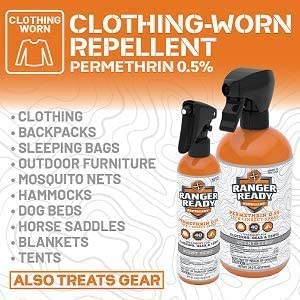 Ranger Ready P2Pak Permethrin + Picaridin Tick & Insect Repellent, Scent Zero, 8 Fl Oz. (Pack of 2)