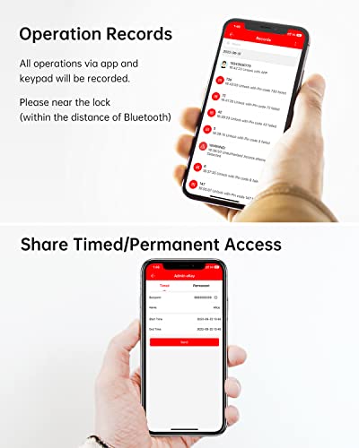 Smart Door Lock, Hornbill Keyless Entry Door Lock, Keypad Door Lock with Reversible Handle, Fingerprint Electronic Digital Front Door Lock, Free App, Keys, IC Cards and Passcodes for Home Office