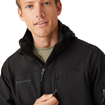 Free Country Men's Odyssey II Flex Super Softshell® Jacket Black L