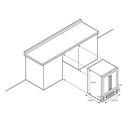 NewAir French Door Wine & Beverage Cooler | 18 Bottle 60 Can | White & Red Wine Countertop Fridge | Stainless Steel Dual Zone Beer and Wine Fridge With Digital Temperature Controls and Key Lock