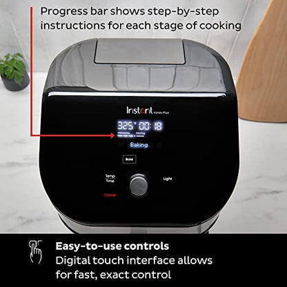 Instant Vortex Plus 6QT Air Fryer with Odor Erase Technology, 6-in-1 Functions that Crisps, Roasts, Broils, Dehydrates, Bakes & Reheats, 100+ In-App Recipes, from the Makers of Instant Pot, Black