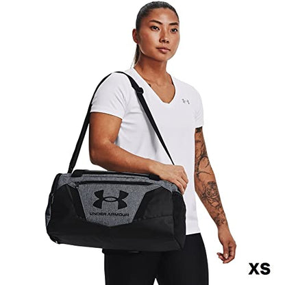 Under Armour unisex-adult Undeniable 5.0 Duffle , Pitch Gray Medium Heather (012)/Metallic Silver , Large