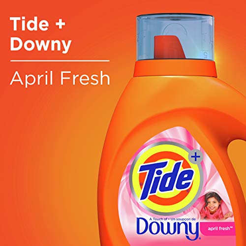 Tide with Downy Laundry Detergent Liquid Soap, High Efficiency (HE), April Fresh Scent, 59 Loads (92 Fl Oz)
