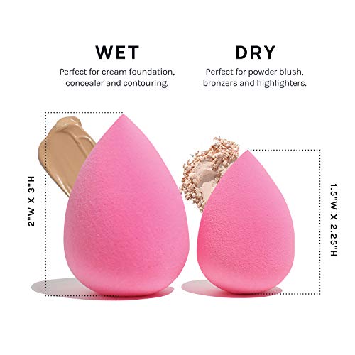 AOA Studio Collection Makeup Sponge Set Makeup Blender Latex Free and High-definition Set of 6 Makeup Blender For Powder Cream and Liquid, Super Soft Wonder Blender Beauty Cosmetic