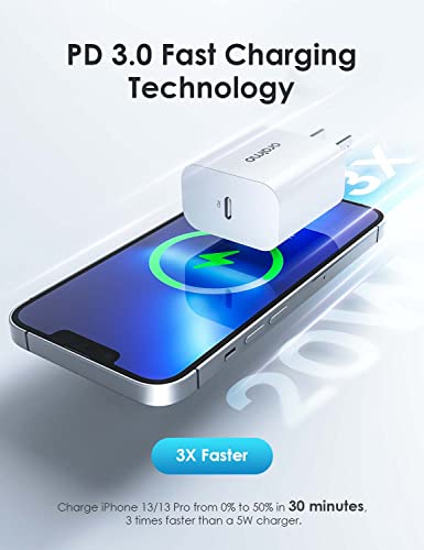 [2-Pack] USB C Wall Charger, oraimo Charger Block 20W, PD Fast Charging Power Adapter Plug