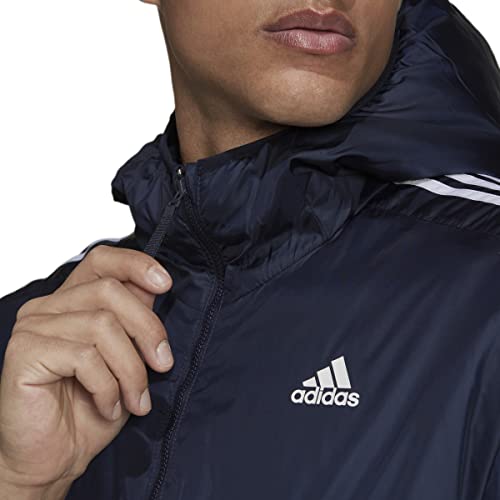 adidas Men's Essentials Insulated Hooded Jacket, Ink, Medium