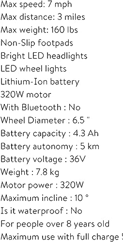 Hover-1 Blast Electric Self-Balancing Hoverboard with 6.5” Tires, Dual 160W Motors, 7 mph Max Speed, and 3 Miles Max Range