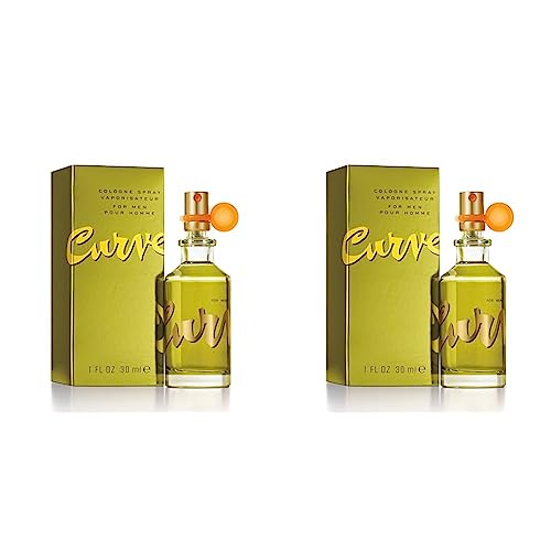 Curve Men's Cologne Fragrance Spray, Spicy Wood Magnetic Scent for Day or Night, 1 Fl Oz (Pack of 2)