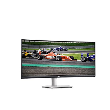 Dell S3422DW Curved Monitor - 34-inch WQHD (3440 x 1440) Display, 1800R Curved Screen, Built-in Dual 5W Speakers, 4ms Grey-to-Grey Response Time, 16.7 Million Colors - Silver
