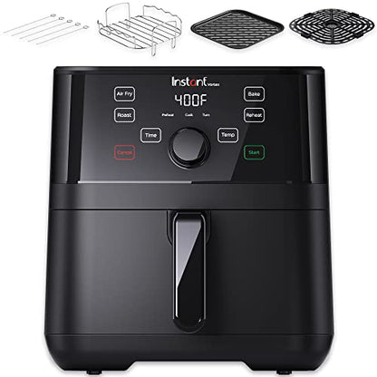 Instant Pot 5.7-QT Air Fryer Oven with Accessories, From the Makers of Instant Pot, Customizable Smart Cooking Programs, Digital Touchscreen, Dishwasher-Safe Basket, App with over 100 Recipes