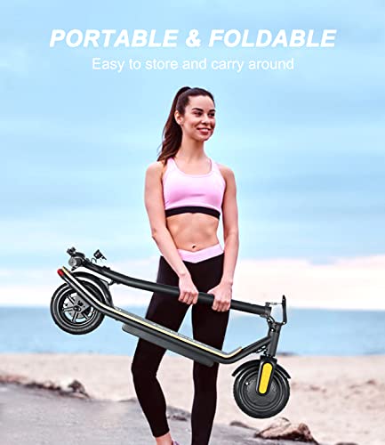 Electric Scooter - Max 17/18.6/28mile Range, 8.5"/9"/10" Pneumatic Tire, 15.5MPH, 350W Motor, 220lbs, Foldable Escooter for Adult