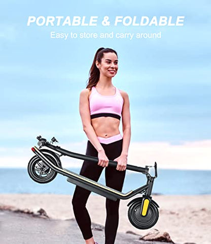 Electric Scooter - Max 17/18.6/28mile Range, 8.5"/9"/10" Pneumatic Tire, 15.5MPH, 350W Motor, 220lbs, Foldable Escooter for Adult