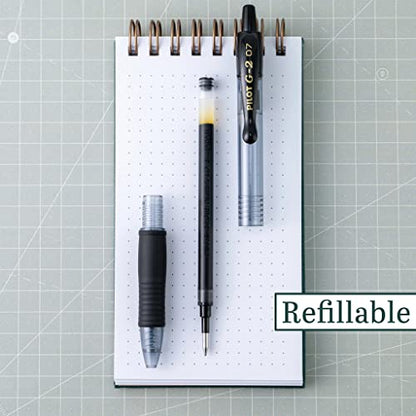 PILOT G2 Premium Refillable & Retractable Rolling Ball Gel Pens, Fine Point, Black Ink, 5-Pack (31078)
