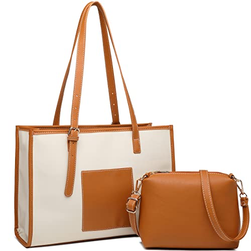 Handbags for Women Designer Fashion Purses Top Handle Satchel Hobo Leather Shoulder Bags 2pcs with Small Crossbody bag
