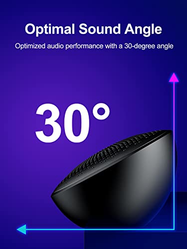 Nylavee Computer Speakers, PC Sound bar for Desktop, HiFi Stereo Soundbar, Large Speaker Drivers, 3.5mm Aux-in Connection, USB Powered Mini Speaker Soundbar for Desktop Monitor, PC, Laptop, Tablets