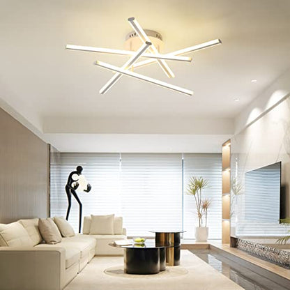 YEEZONE LED Ceiling Light, Modern LED Flush Mount Light, with Memory Remote Control Dimmable 3000K-6500K for Dining Room, Living Room, Kitchen, Bedroom, Office (White)