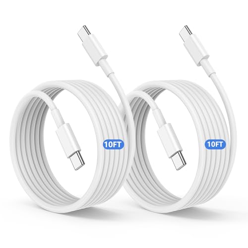 iPhone 15 Fast Charger Cable 10ft,Long Type C to USB C Charging Cord for Apple iPhone 15 Plus/15 Pro Max,MacBook Pro 2021/2020/2019/2018,iPad Pro 12.9/11 inch/Mini/Air 5/4,Samsung Galaxy S23+/S22Ultra
