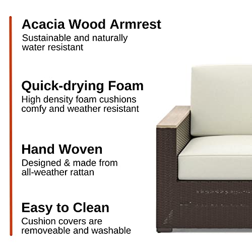Homestyles 6800-40 4-Seat Sectional, Beige/Brown