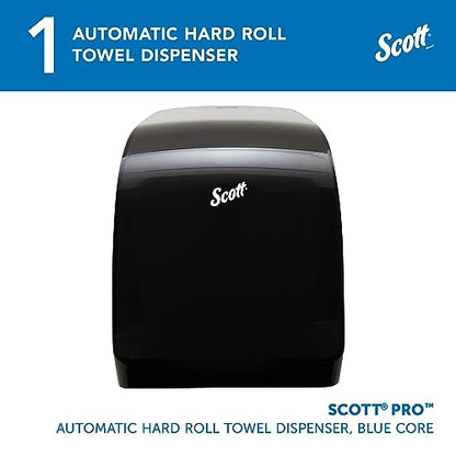 Scott Pro Automatic Hard Roll Paper Towel Dispenser System (34348), for Blue Core Scott Pro Roll Towels, Smoke/Black, 1 / Case