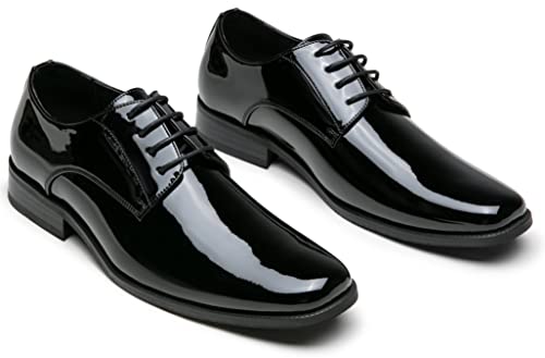 Jousen Mens Dress Shoes Formal Business Oxford Shoes for Men Tuxedo Dress Shoes for Men (AMY9051A Black 10)