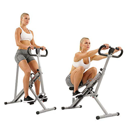 Sunny Health & Fitness Squat Assist Row-N-Ride™ Trainer for Glutes Workout with Online Training Video