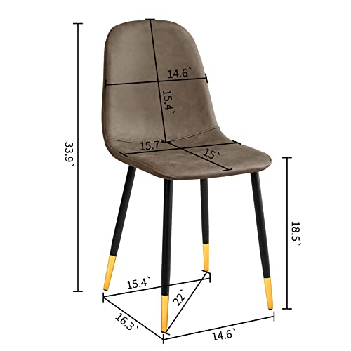 UPDATE: DEAD! FurnitureR Dining Chairs Comfortable Upholstered Side Seating Armless for Home Kitchen Bedroom Living Room Guest Restaurant Cafe (Taupe, Set of 2)