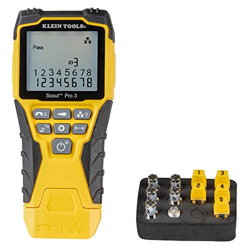 Klein Tools The Scout Pro 3 Tester Starter Kit is a versatile cable tester that locates and tests voice, data and video cables.