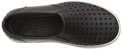 Native Shoes, Miles, Kids Shoe, Jiffy Black/Shell White, 5 M US Toddler