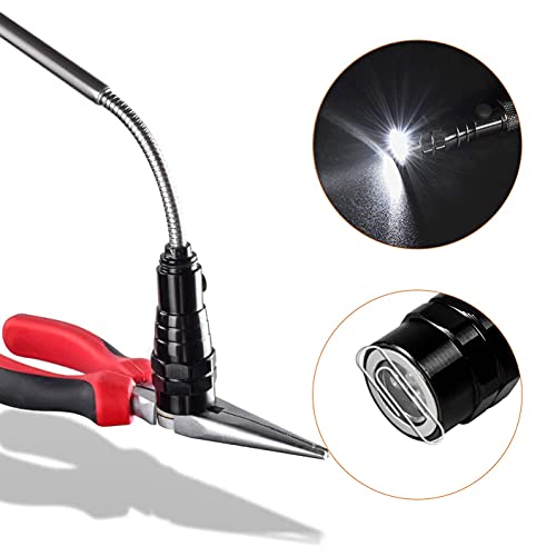 Magnetic Flashlight Pickup Tool Dad Gifts Stocking Stuffers for Men Cool Magnet Telescoping Gadgets with LED Gifts for Mens Husband Him Birthday Christmas Gifts