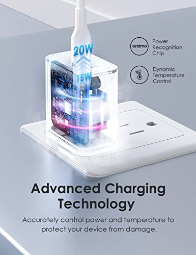 [2-Pack] USB C Wall Charger, oraimo Charger Block 20W, PD Fast Charging Power Adapter Plug
