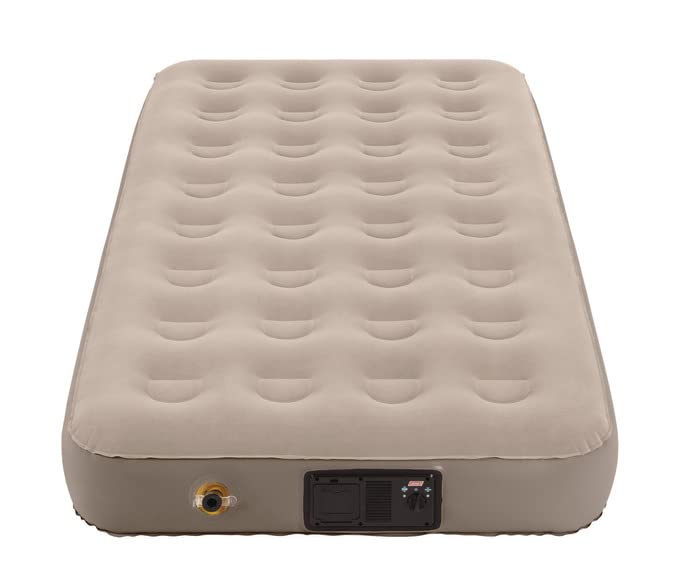 Coleman QuickBed Elite Extra-High Airbed with Built-In Pump, Leak-Free Airbed with Soft Plush Top and Carry Bag, Queen and Twin Options Available