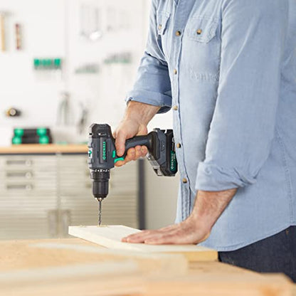 Amazon Brand - Denali by SKIL 20V Drill Driver Kit with 36 Piece Bit Set, Includes 2.0Ah Lithium Battery, 1A Compact Charger and Carry Bag, Blue
