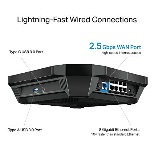 TP-Link AX6000 WiFi 6 Router(Archer AX6000) -802.11ax Wireless 8-Stream Gaming Router, 2.5G WAN, 8 Gigabit LAN Ports, MU-MIMO, 1.8GHz Quad-Core CPU