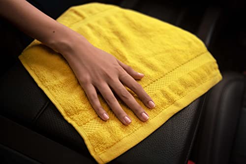 Premium 100% Cotton Wash Cloths, 12 Piece Set, 13x13 Inches, Luxury towels, Durable, Fingertip Towel Quick Dry & Extra Absorbent Cleaning Cloth Face Cloths for Home, Spa, Hotel, Bathroom & Kitchen
