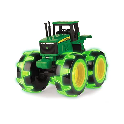 John Deere Tractor - Monster Treads Lightning Wheels - Motion Activated Light Up Monster Truck Toy - John Deere Tractor Toys - Frustration Free Packaging - Kids Toys Ages 3 Years and Up Green