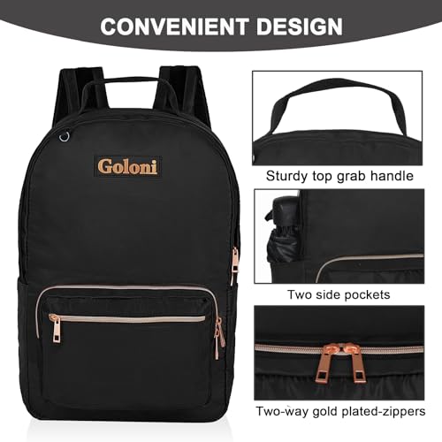 Goloni 15.6 Inch Laptop Backpack School bag for Women Girl Work Bag, Cute Womens Travel Backpack Purse, Waterproof Backpacks Nurse Stylish Travel Bags Casual Daypacks for College, Business