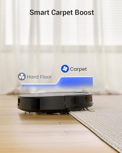 Proscenic 850T Robot Vacuum and Mop Combo, WiFi/App/Alexa/Siri Control, Robotic Vacuum Cleaner with Gyro Navigation, Boundary Strip Included, Self-Charging, Slim, Good for Hard Floor, Pet Hair, Carpet