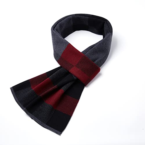 LanHong Men Winter Cashmere Scarf Wool Soft Warm Knitted Casual Scarves for Men
