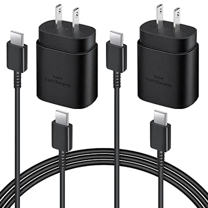 <2Pack> USB C Charger, 25W Samsung Super Fast Charger with Type C Charger Cable 6ft Type C Charger Fast Charging for Samsung Galaxy S23 Ultra/S23/S23+/S22/S22 Ultra/S22+/S21 Ultra/S20 Ultra/Note 20