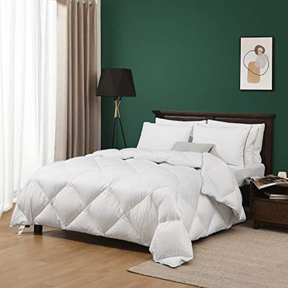 LOVTEX Lightweight Down Comforter Duvet Insert King Size - with Corner Tabs, 600+ Fill Power, Ultra Soft Shell Down Proof