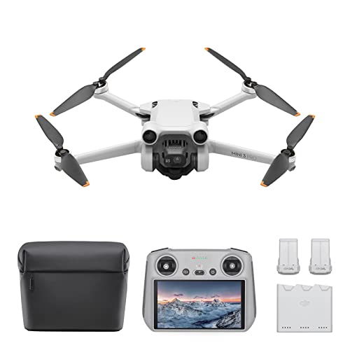 DJI Mini 3 Pro (DJI RC) + Fly More Kit Plus – Lightweight Camera Drone with 4K/60fps Video, 2 More Batteries Provide Up to 94-mins Flight Time, Tri-Directional Obstacle Sensing, Drone for Beginners